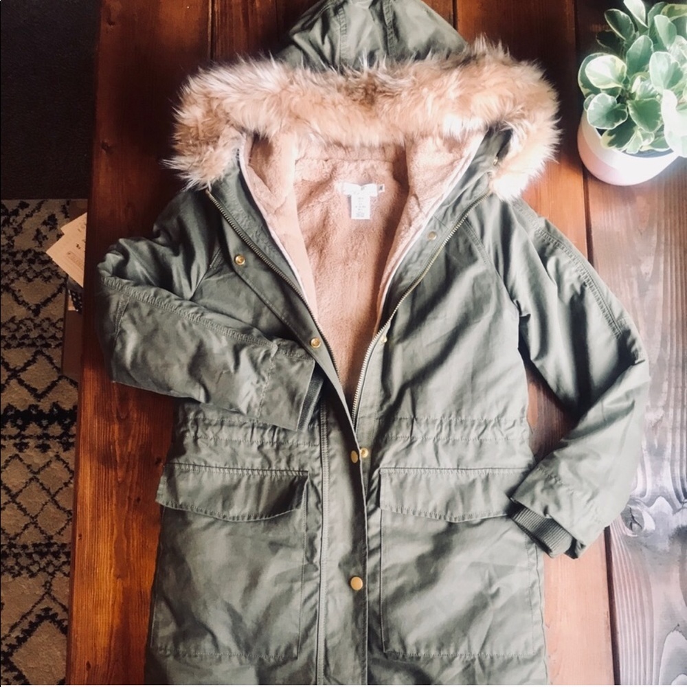 •H&M• 3-in-1 Fur Lined LOGG Hooded Parka Jacket - Picture 4 of 8